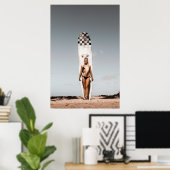 サーファー・ガール~ハワイのポスター ポスター (ホームオフィス)