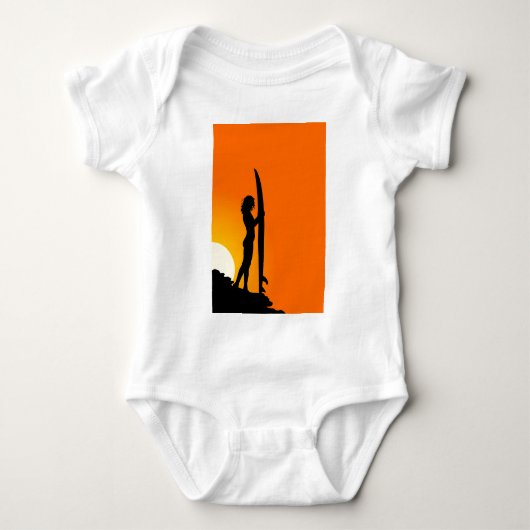 サーファー・ガール ベビーボディスーツ (正面)