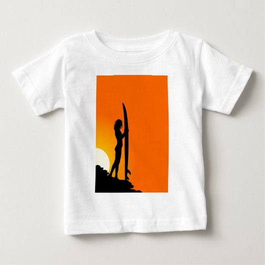 サーファー・ガール ベビーTシャツ (正面)
