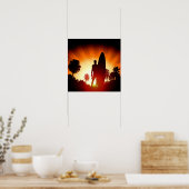 サーファー・サンセットのポスター ポスター (キッチン)