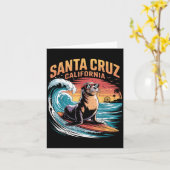 サーファー サーフィン 70年代 80年代 サンタクルーズ カリフォルニア レトロ カード (黄色い花)