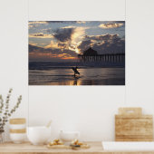 サーファー"サーフシティ ポスター (キッチン)