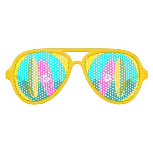 サーファー サーフボード ファン サーフィン ビーチ パーティー アビエーターサングラス (正面)