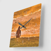 サーファー・スワミ スクエア壁時計 (傾斜)