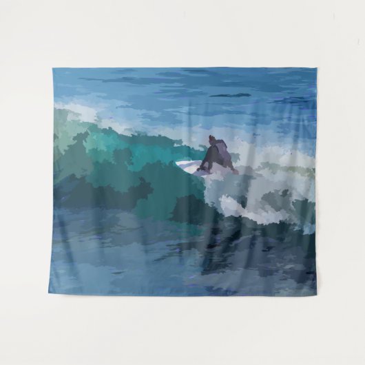 サーファー・デジタル印象主義 タペストリー (正面(横))