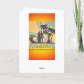 サーファー・デューデ・グリーティングカード カード (裏面)