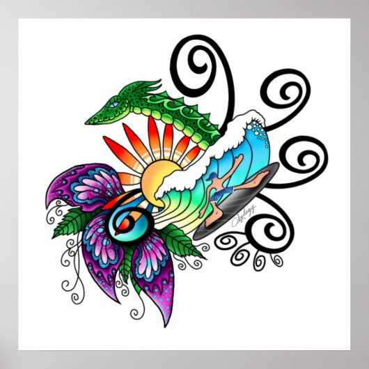 サーファー・ドゥード漫画 ポスター (正面)