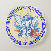 サーファー・ポセイドン ラウンドクッション (裏面)