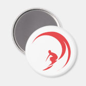 サーファー・レッド マグネット (正面/裏面)