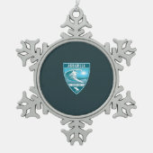 サーフアグアディラプエルトリコ スノーフレークピューターオーナメント (正面)