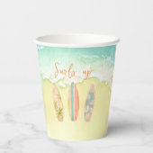 サーフアップカップザビッグワンサーファー誕生日 紙コップ (裏面)