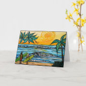 サーフアップグリーティングカード カード (黄色い花)