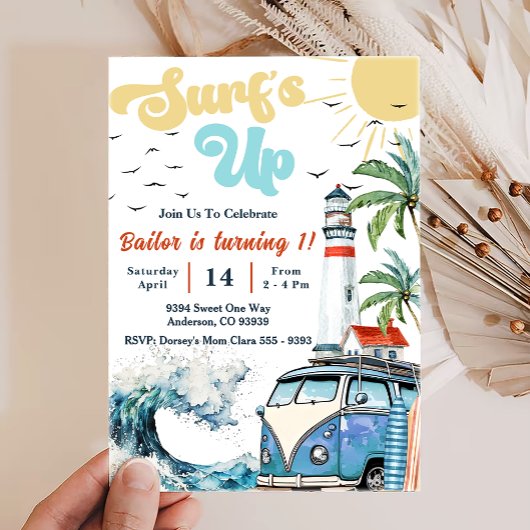 サーフアップサンシャインビーチ誕生日 招待状