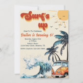 サーフアップサンシャインビーチ誕生日 招待状 (正面)