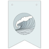 サーフアップザビッグワン最初の誕生日バンティングフラグ バンティングフラッグ (第2の旗)