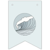 サーフアップザビッグワン最初の誕生日バンティングフラグ バンティングフラッグ (第1の旗)