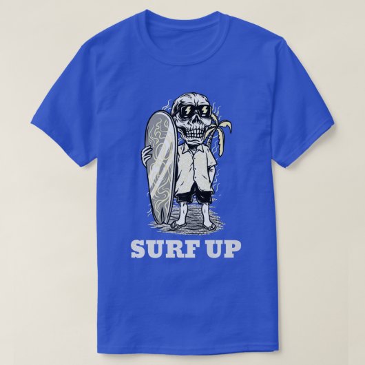 サーフアップスケルトンアットザビーチ  Tシャツ (デザイン正面)