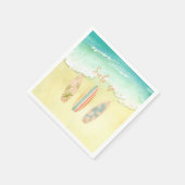 サーフアップナプキンズザビッグワンサーファー誕生日 スタンダードカクテルナプキン (角)