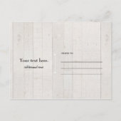 サーフアップバナー&ボードホワイトウッドビーチパーティー インビテーションポストカード (裏面)