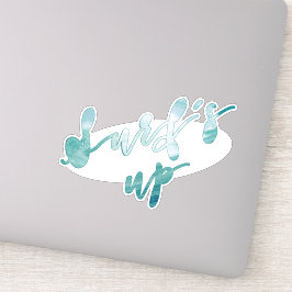 サーフアップ |おもしろいタイポグラフィサーフ引用文 シール