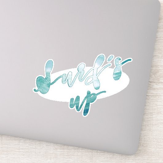 サーフアップ |おもしろいタイポグラフィサーフ引用文 シール (詳細)