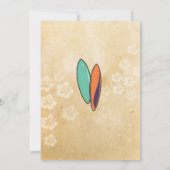 サーフアップ!サーフィンバースデーパーティー招待状ビーチパーム 招待状 (裏面)