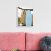 サーフアップ | サーフボードフォルクスワーゲン絵を描ビーチ キャンバスプリント (インサイチュ (リビング))