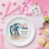 サーフアップ |ビッグワンビーチベビー1回目の誕生日 ペーパープレート (パーティー)