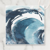 サーフアップ |ビーチサーフィン子供の誕生日 フェイバータグ (裏面)