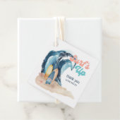 サーフアップ |ビーチサーフィン子供の誕生日 フェイバータグ (インサイチュ)