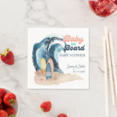 サーフアップ |ベビーオンボードビーチベビーシャワー スタンダードカクテルナプキン (インサイチュ)