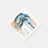 サーフアップ |ベビーオンボードビーチベビーシャワー スタンダードカクテルナプキン (角)