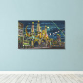 サーフアベニュービューオブルナパークエントランス キャンバスプリント (インサイチュ (ウッドフロア))