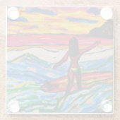 サーフアートトロピカルガラスコースター ガラスコースター (裏面)