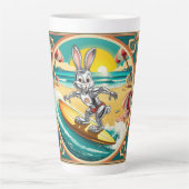 サーフィンうさぎ： vantage image カフェラテマグ (正面)