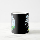 サーフィンおもしろいコアラ熊 コーヒーマグカップ (中央)