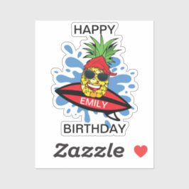 サーフィンおもしろいパイナップル シール