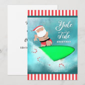 サーフィンおもしろいビーチクリスマスカード シーズンカード (正面/裏面)