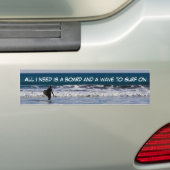 サーフィンが必要 バンパーステッカー (車上)