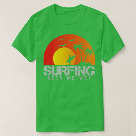 サーフィンが濡れる Tシャツ (デザイン正面)