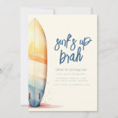 サーフィンしようぜ！ビーチで誕生日パーティーの招待状 招待状 (正面)