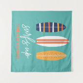 サーフィンだ BOY サーフボード ビーチ 誕生日パーティー タペストリー (正面(横))