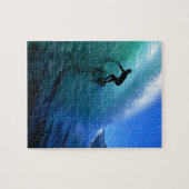 サーフィンで緑のチューブ南アフリカ楽園 ジグソーパズル (横)