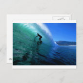サーフィンで緑のチューブ南アフリカ楽園 ポストカード (正面/裏面)