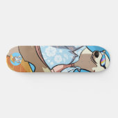 サーフィンとカクテルマンガカッコいいーのポーラーベア スケートボード (横)