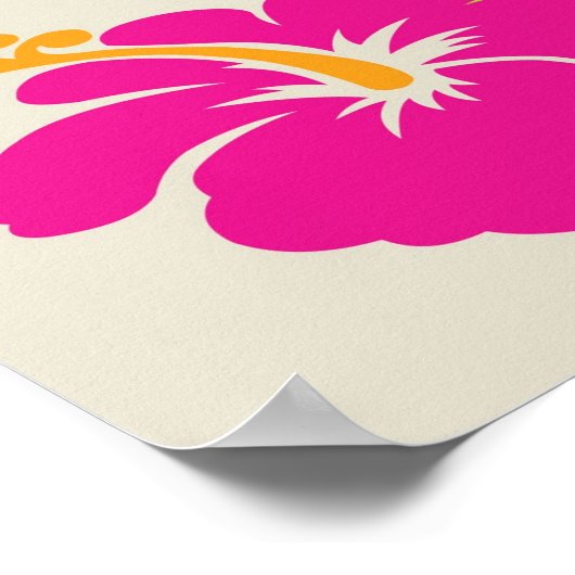 サーフィンとビーチをテーマにした誕生日バナー ポスター (角)