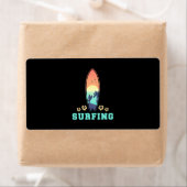 サーフィンと花 ラベル (インサイチュ)