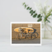 サーフィンに行こう - 日本　相模湾　ポストカード ポストカード (スタンド正面)