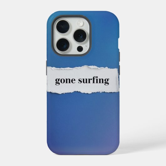 サーフィンに行って青の世界へ iPhoneケース (裏面)