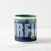 サーフィンのコップ私はむしろコーヒー・マグのコップをサーフしていました マグカップ (中央)